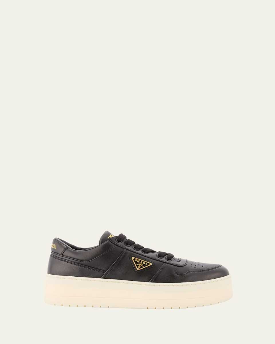 Downtown Leather Low-Top Platform Sneakers